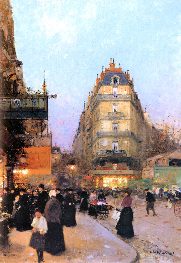 Luigi Loir The Grand Boulevards - Hand Painted Oil Painting