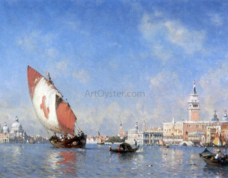  Amedee Rosier The Grand Canal, Venice - Hand Painted Oil Painting