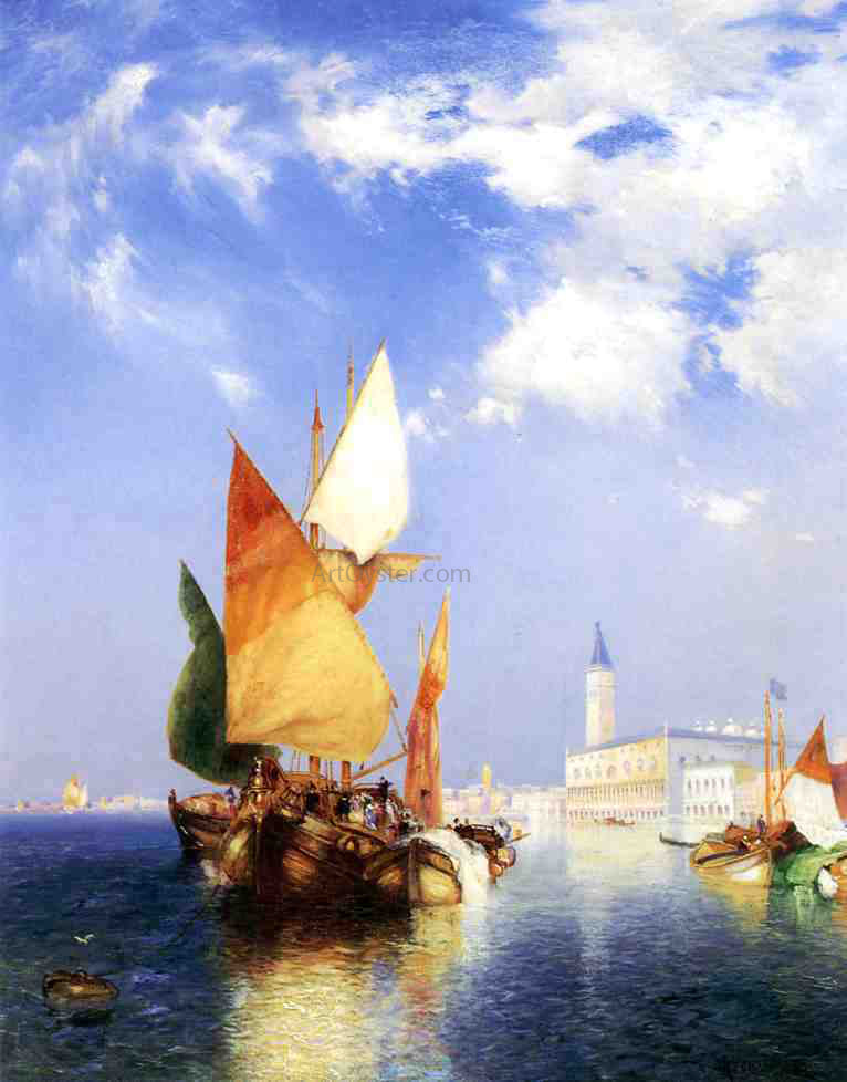 Thomas Moran The Grand Canal, Venice - Hand Painted Oil Painting