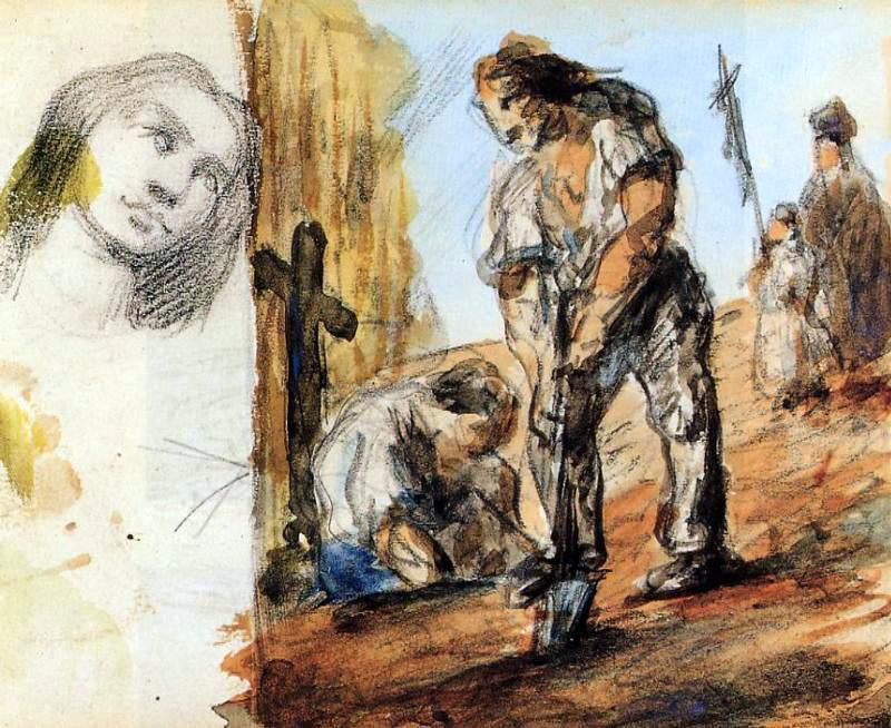 Paul Cezanne The Gravediggers - Hand Painted Oil Painting