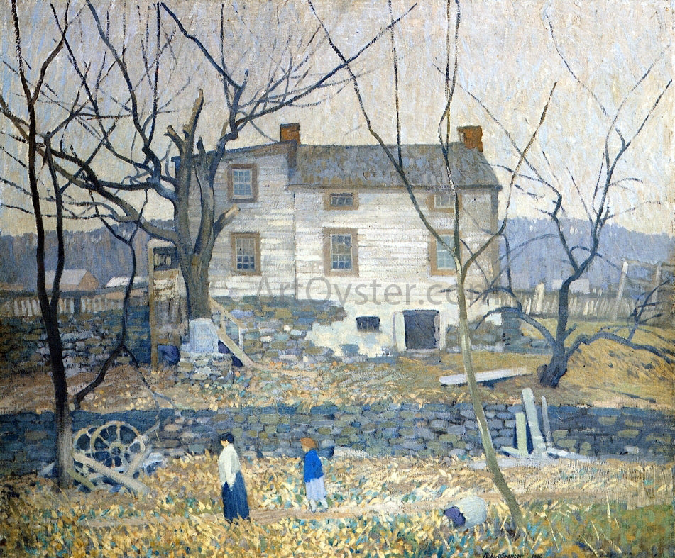 Robert Spencer The Gray House - Hand Painted Oil Painting