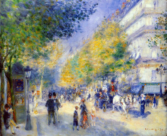  Pierre Auguste Renoir The Great Boulevards - Hand Painted Oil Painting