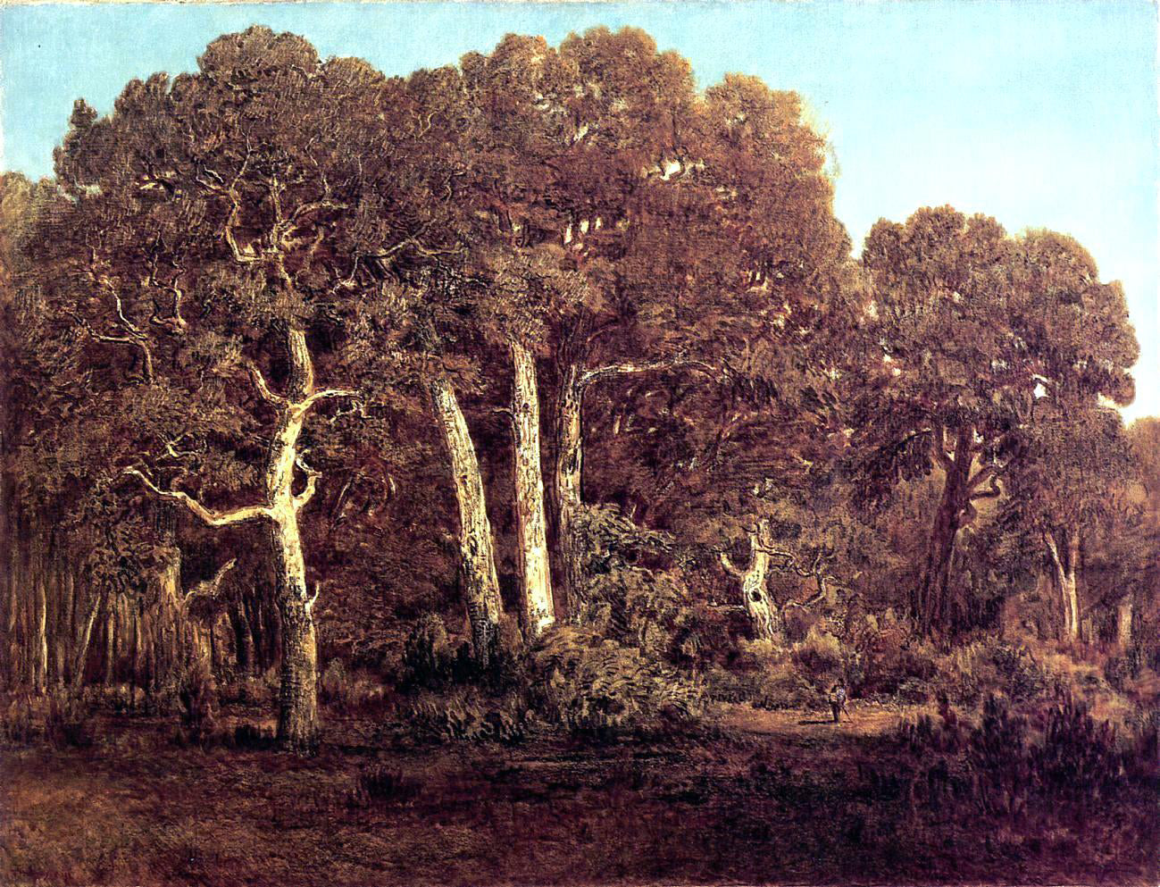 Theodore Rousseau The Great Oaks of the Vieux Bas-Breau - Hand Painted Oil Painting