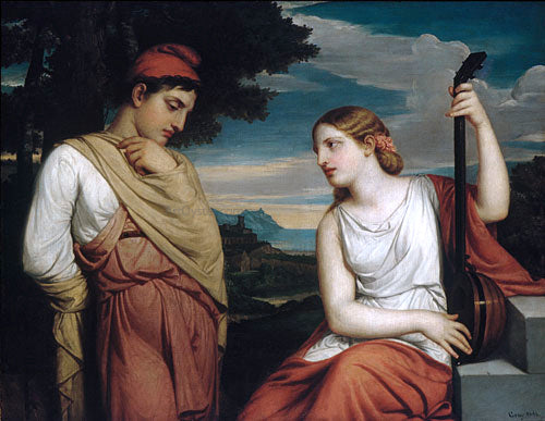Henry Peters Gray The Greek Lovers - Hand Painted Oil Painting