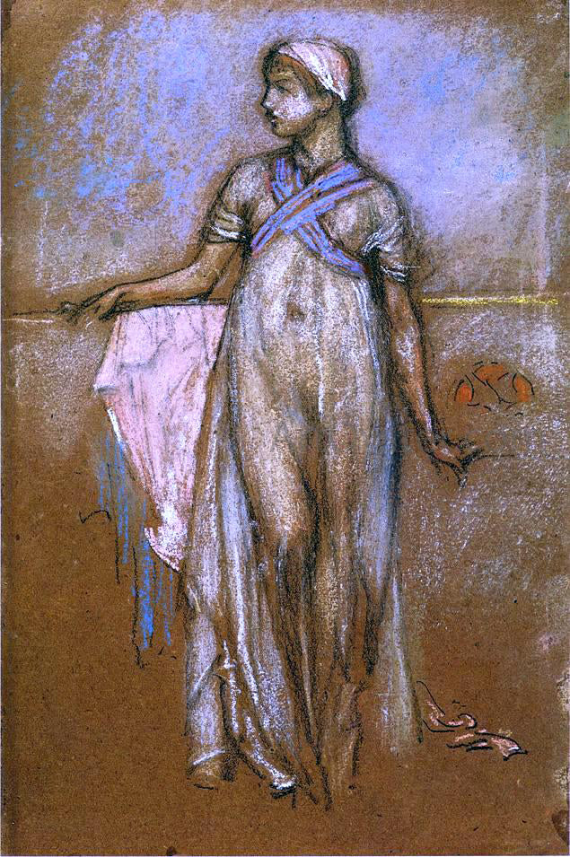 James McNeill Whistler The Greek Slave Girl (also known as Variations in Violet and Rose) - Hand Painted Oil Painting