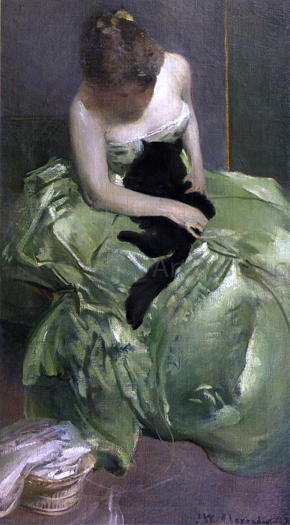 John White Alexander The Green Dress - Hand Painted Oil Painting
