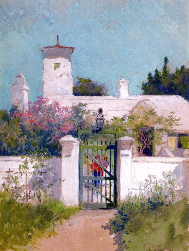 Ross Turner The Green Gate, Bermuda - Hand Painted Oil Painting
