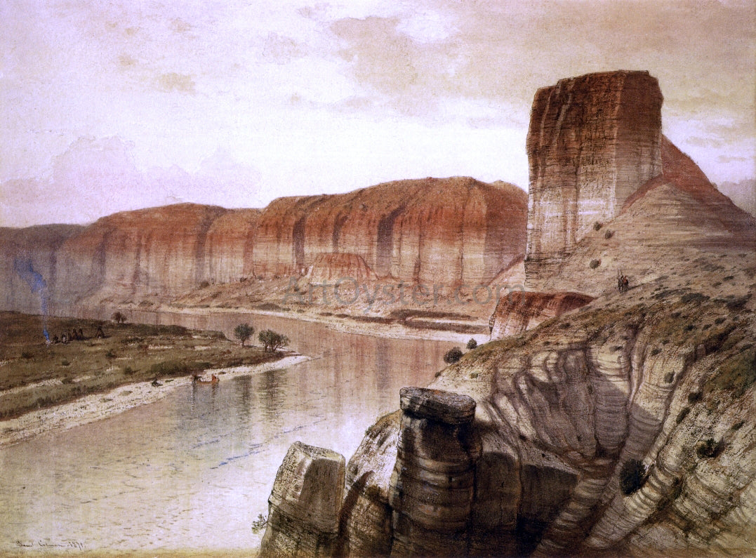 Jr. Samuel Colman The Green River, Wyoming - Hand Painted Oil Painting
