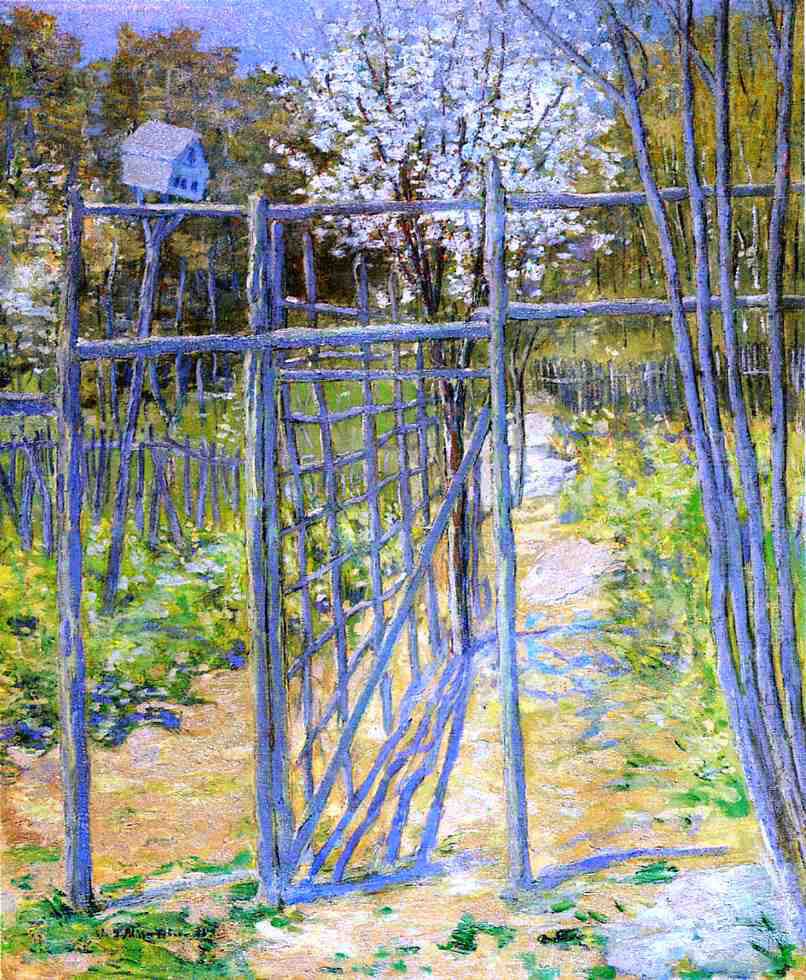 Julian Alden Weir The Grey Trellis - Hand Painted Oil Painting