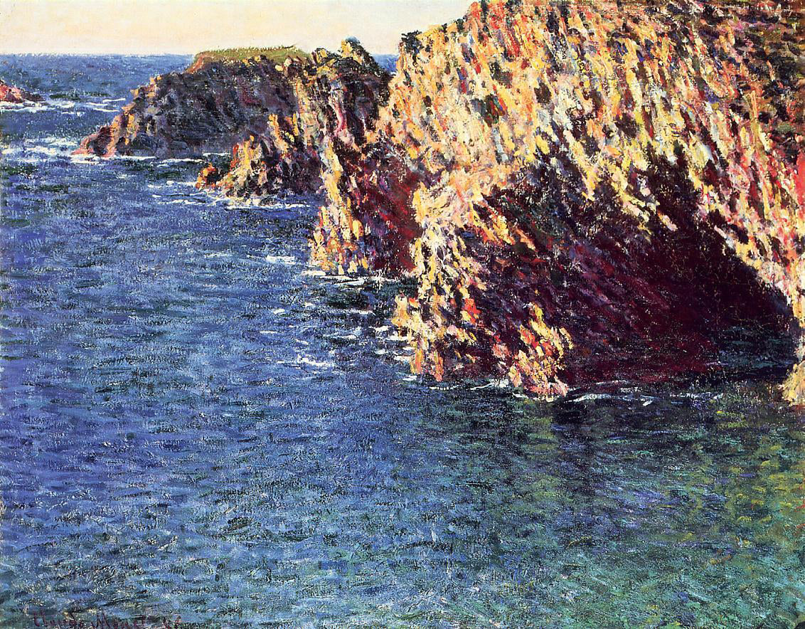 Claude Oscar Monet The Grotto of Port-Domois - Hand Painted Oil Painting