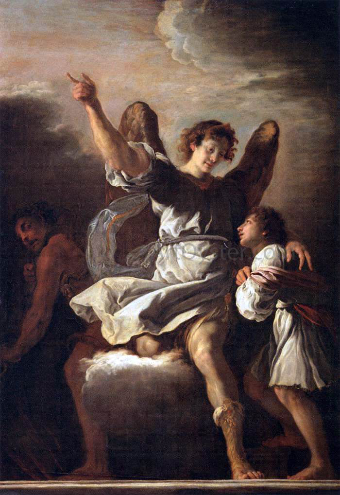 Domenico Feti The Guardian Angel Protecting a Child from the Empire of the Demon - Hand Painted Oil Painting