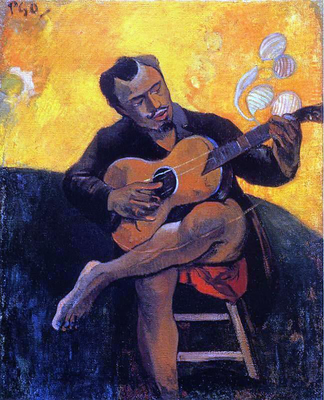 Paul Gauguin The Guitar Player - Hand Painted Oil Painting