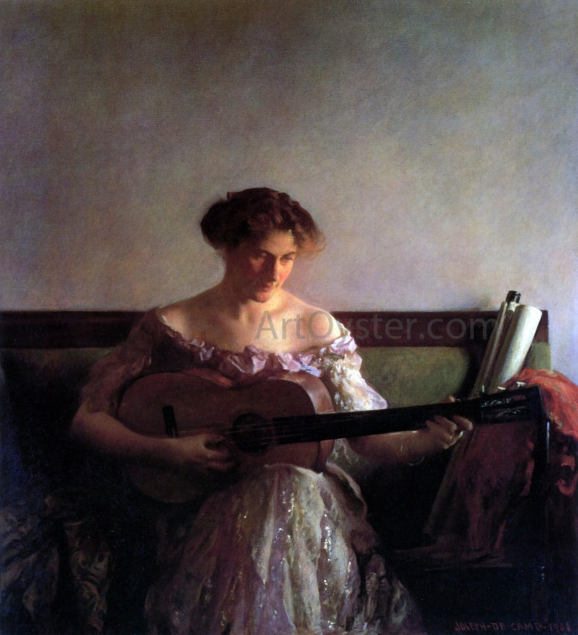 Joseph DeCamp The Guitar Player - Hand Painted Oil Painting