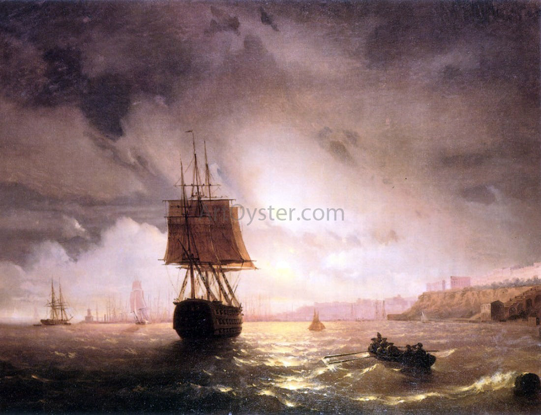 Ivan Constantinovich Aivazovsky The Harbor At Odessa On The Black Sea - Hand Painted Oil Painting