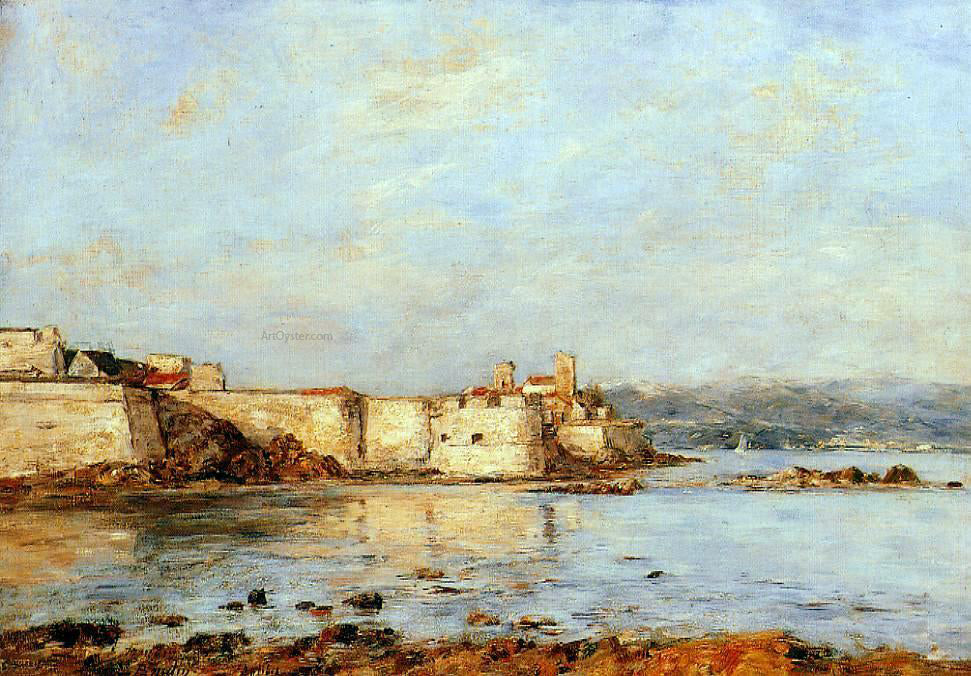 Eugene-Louis Boudin The Harbor of Antibes - Hand Painted Oil Painting