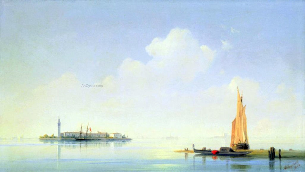Ivan Constantinovich Aivazovsky The harbour of Venice, the Island of San-Georgio - Hand Painted Oil Painting
