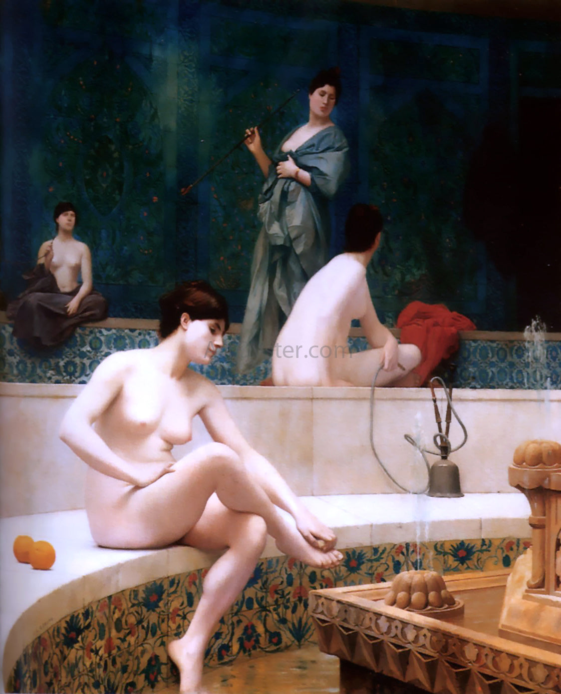  Jean-Leon Gerome The Harem Bath (also known as A Bath, Woman Bathing Her Feet) - Hand Painted Oil Painting