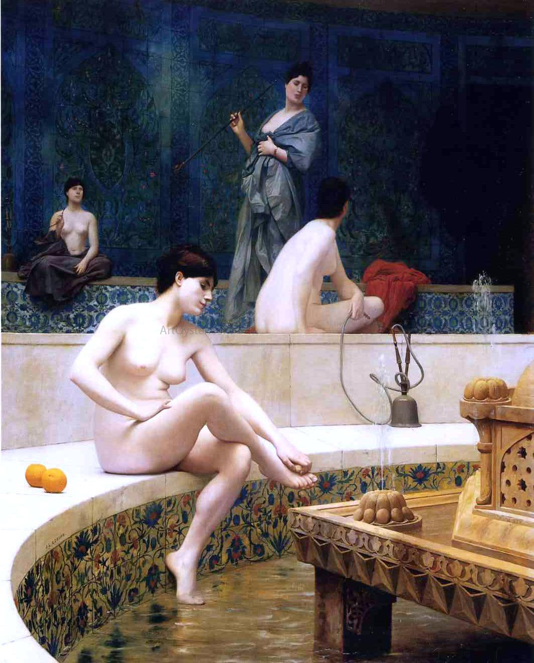 Jean-Leon Gerome Harem Bathing - Hand Painted Oil Painting