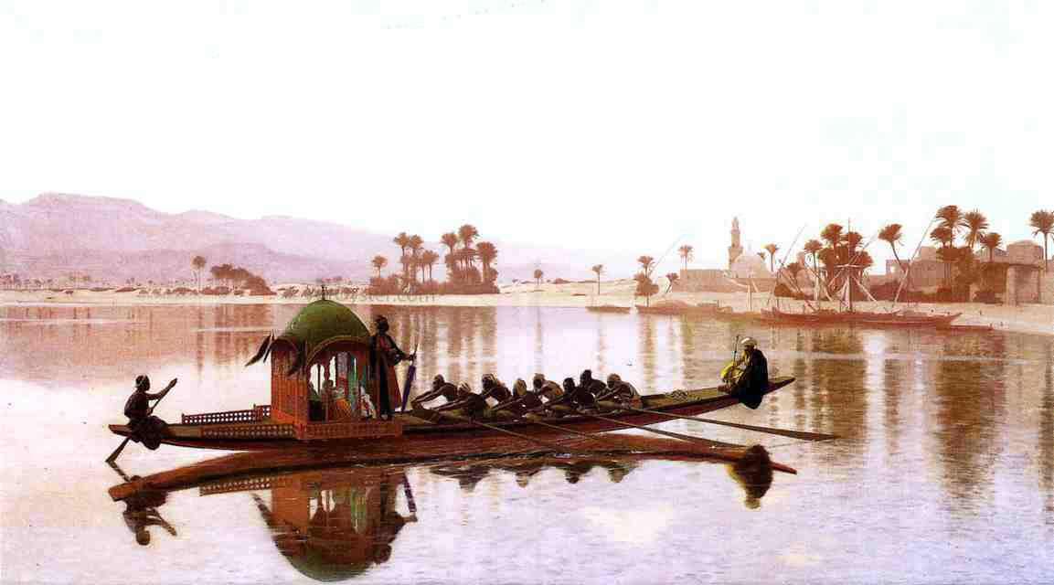 Jean-Leon Gerome The Harem's Excursion - Hand Painted Oil Painting