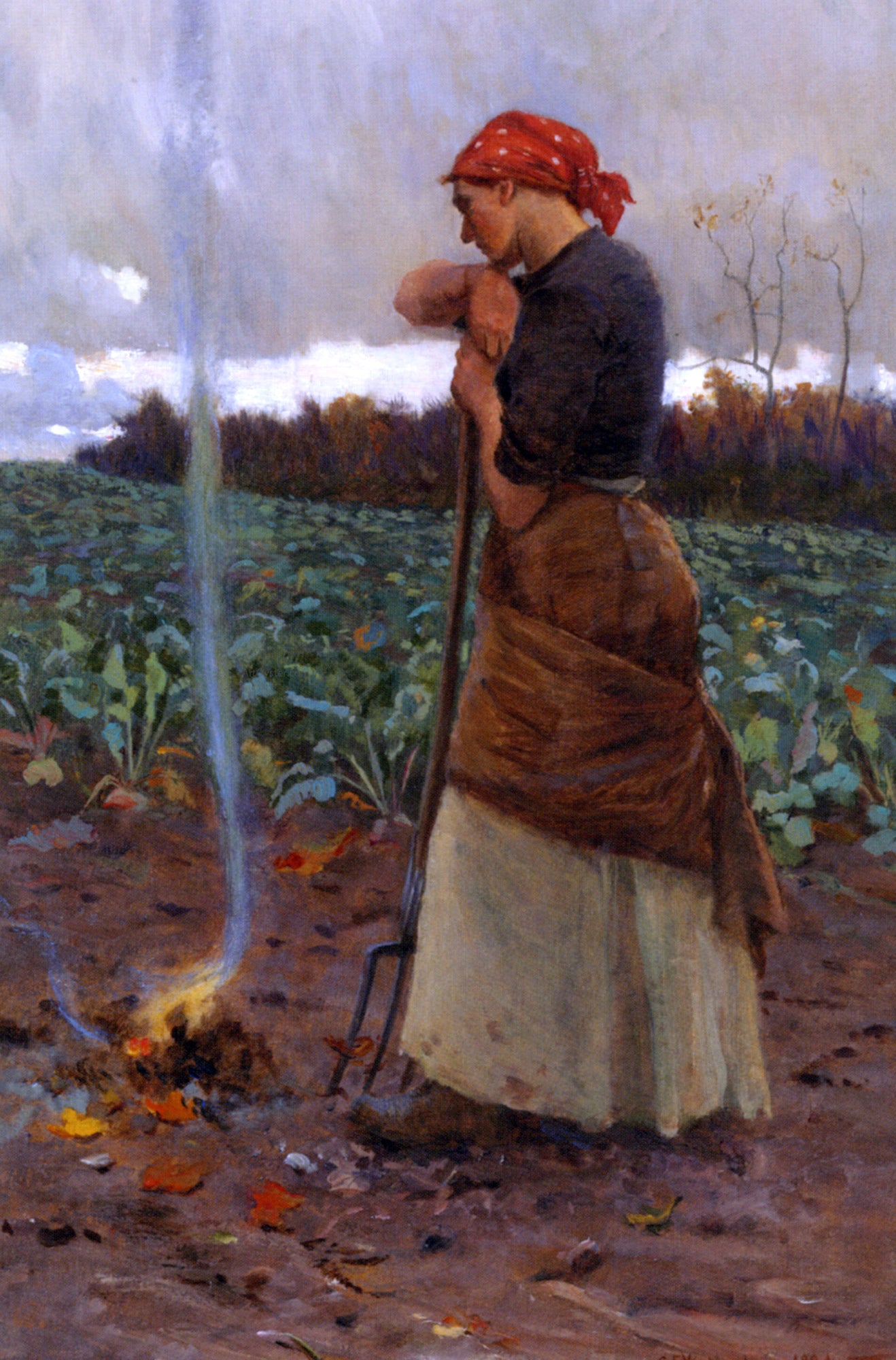 George Faulkner Wetherbee The Harvest Is Past - The Summer Is Ended - Hand Painted Oil Painting
