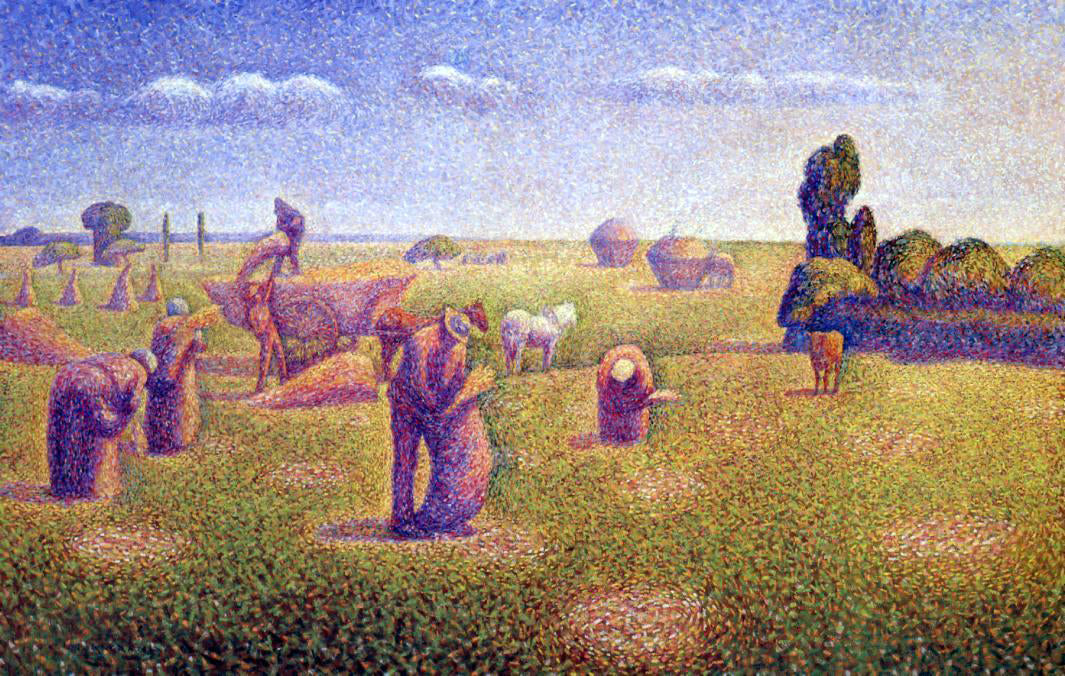 Charles Angrand The Harvesters - Hand Painted Oil Painting