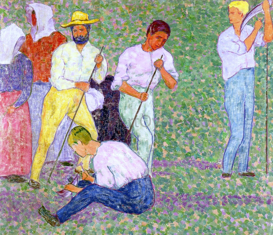 Gustave Gildemeister Harvesters - Hand Painted Oil Painting