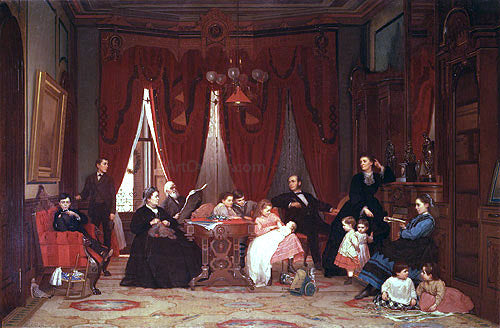 Eastman Johnson The Hatch Family - Hand Painted Oil Painting