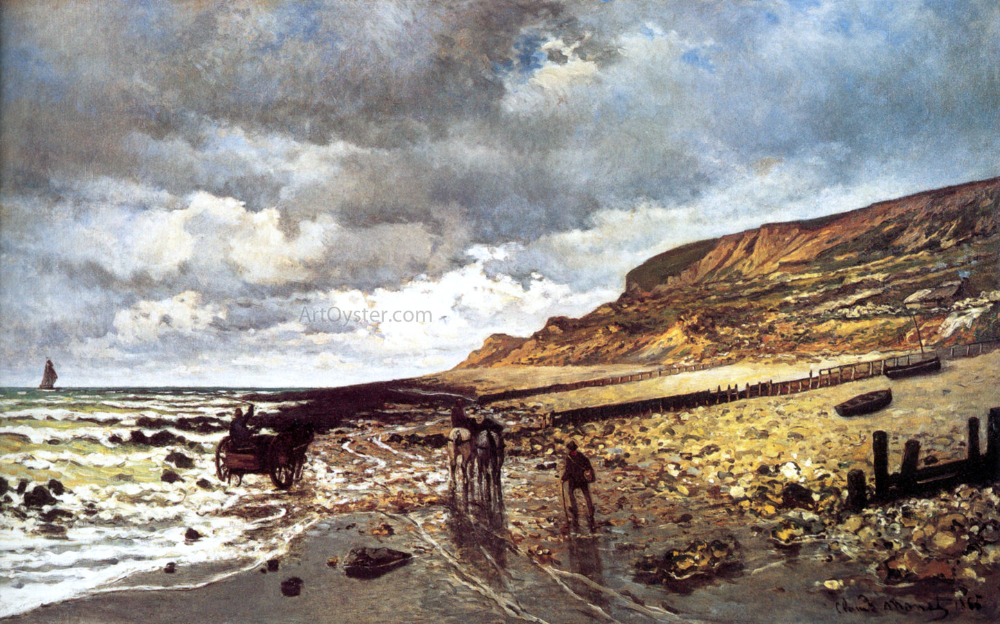 Claude Oscar Monet The Headland of the Heve at Low Tide - Hand Painted Oil Painting