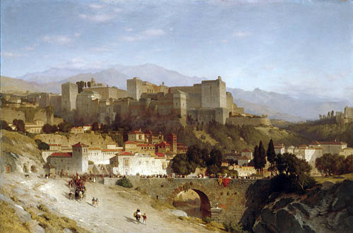 Samuel Colman The Hill of the Alhambra, Granada - Hand Painted Oil Painting
