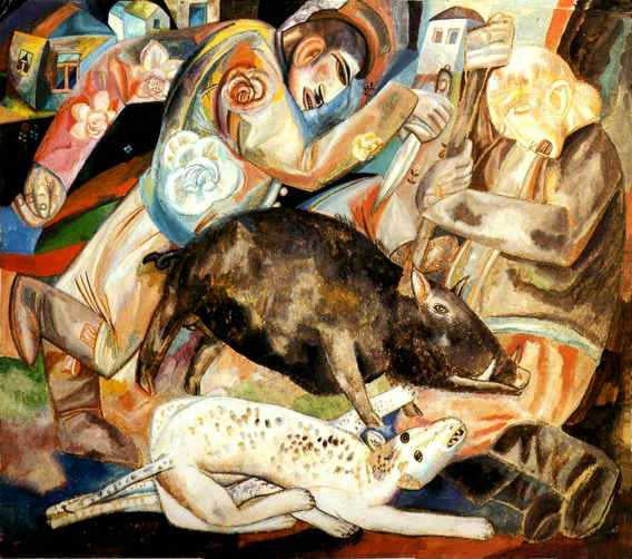 Pavel Filonov The Hog - Hand Painted Oil Painting