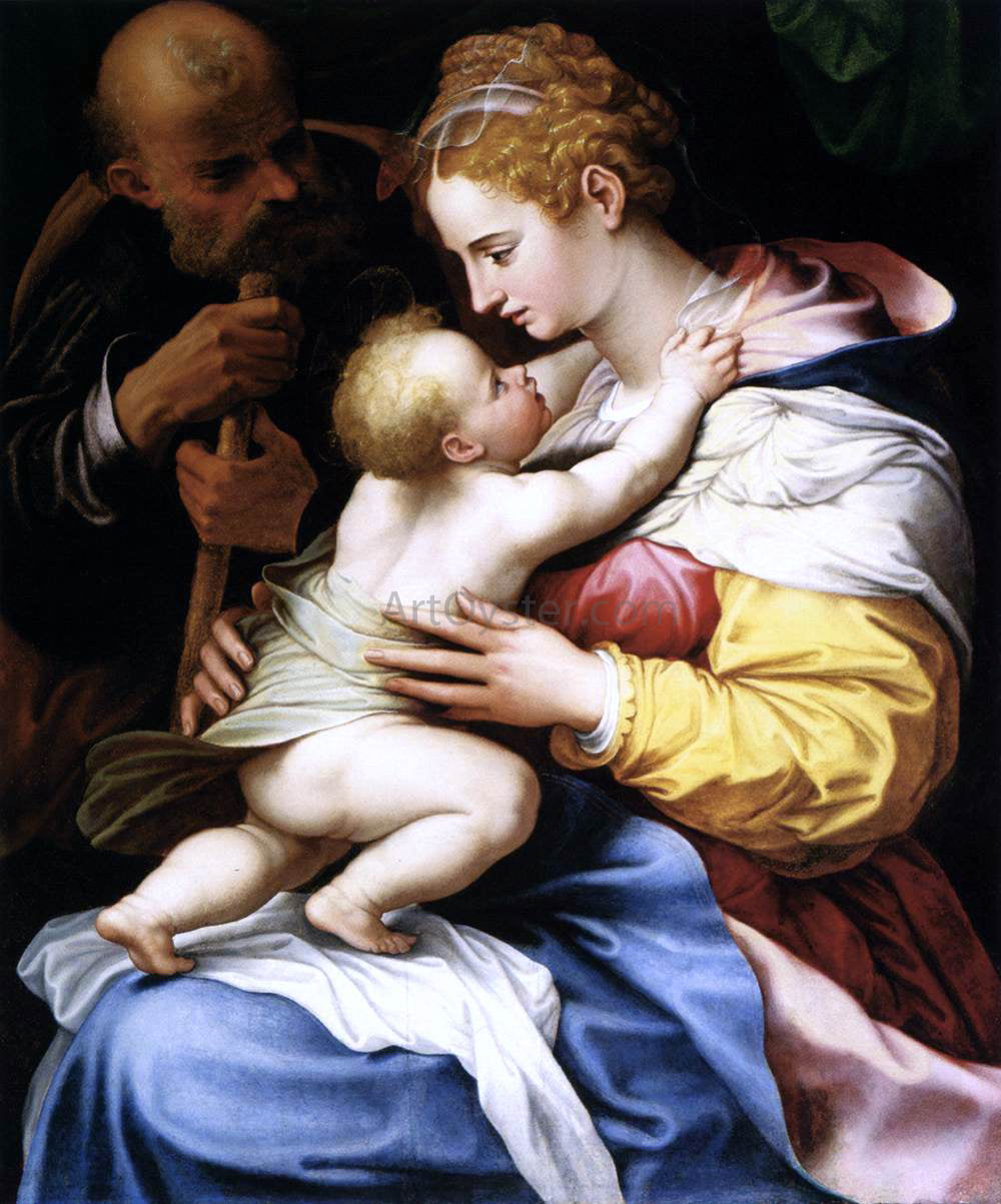Girolamo Siciolante Da Sermoneta The Holy Family - Hand Painted Oil Painting