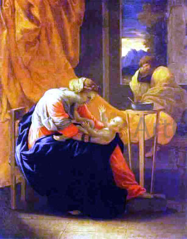 Nicolas Poussin The Holy Family - Hand Painted Oil Painting