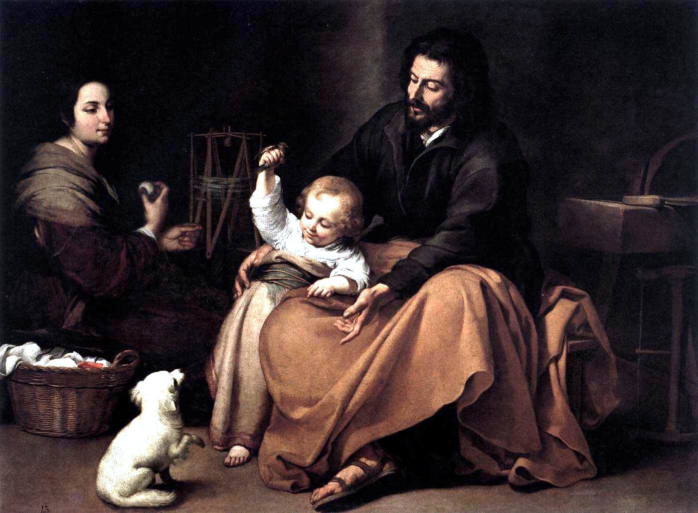  Bartolome Esteban Murillo The Holy Family with a Bird - Hand Painted Oil Painting