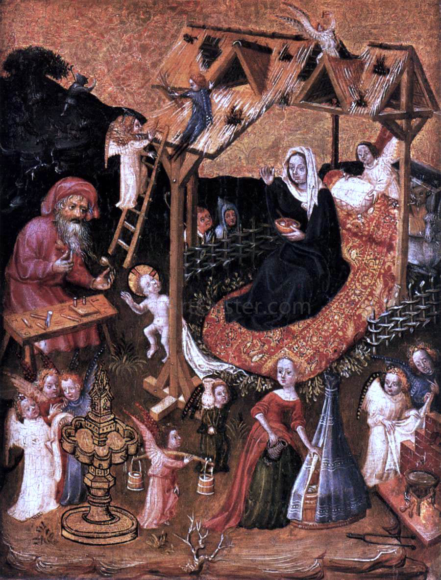 Unknown (2) Masters The Holy Family with Angels - Hand Painted Oil Painting