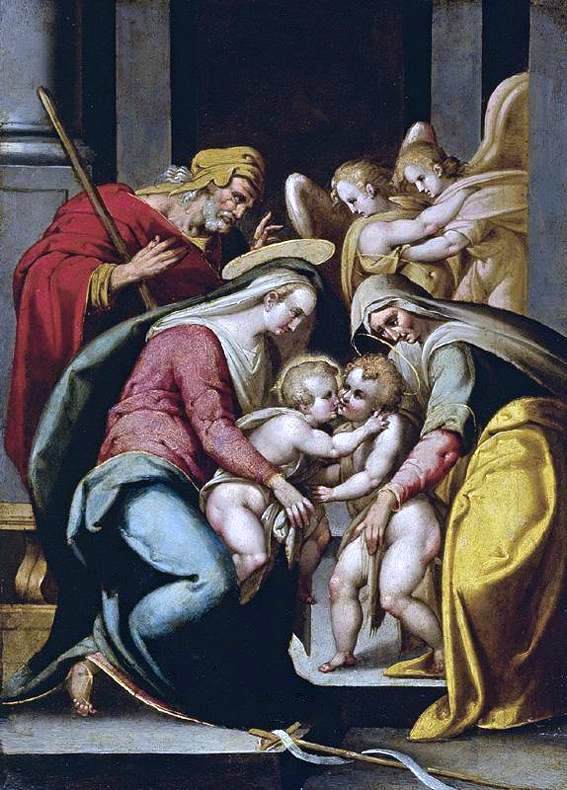  Bartolomeo Passerotti The Holy Family with St Elizabeth and the Infant St John the Baptist - Hand Painted Oil Painting
