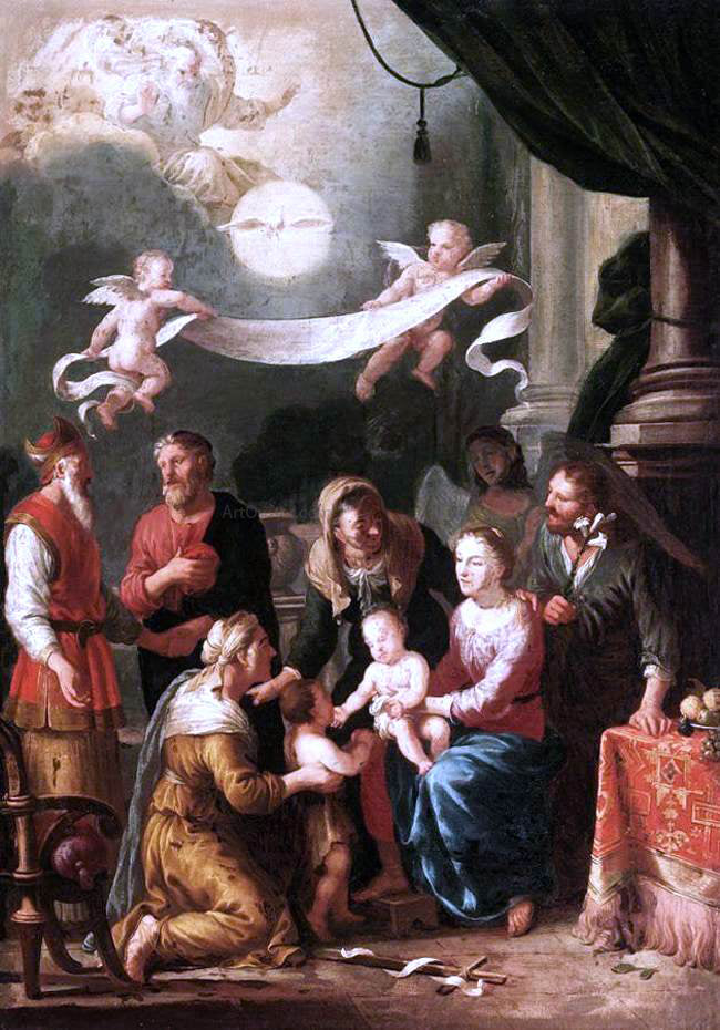 Johann Heiss The Holy Kinship - Hand Painted Oil Painting