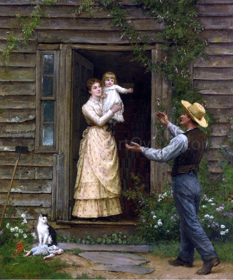 Jennie Augusta Brownscombe The Homecoming - Hand Painted Oil Painting