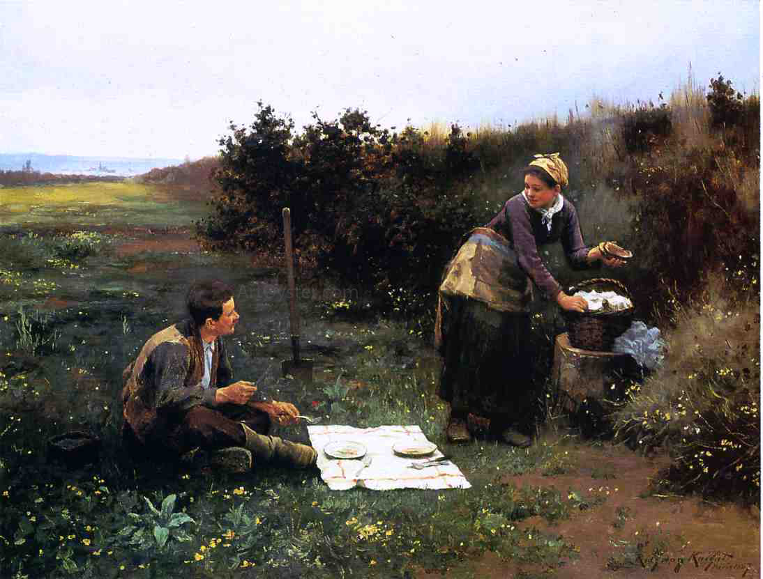 Daniel Ridgway Knight The Honeymoon Breakfast - Hand Painted Oil Painting