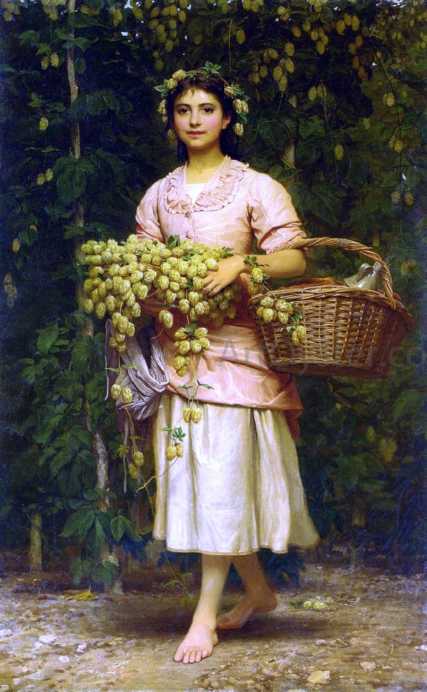 Charles Edward Perugini A Hop Picker - Hand Painted Oil Painting