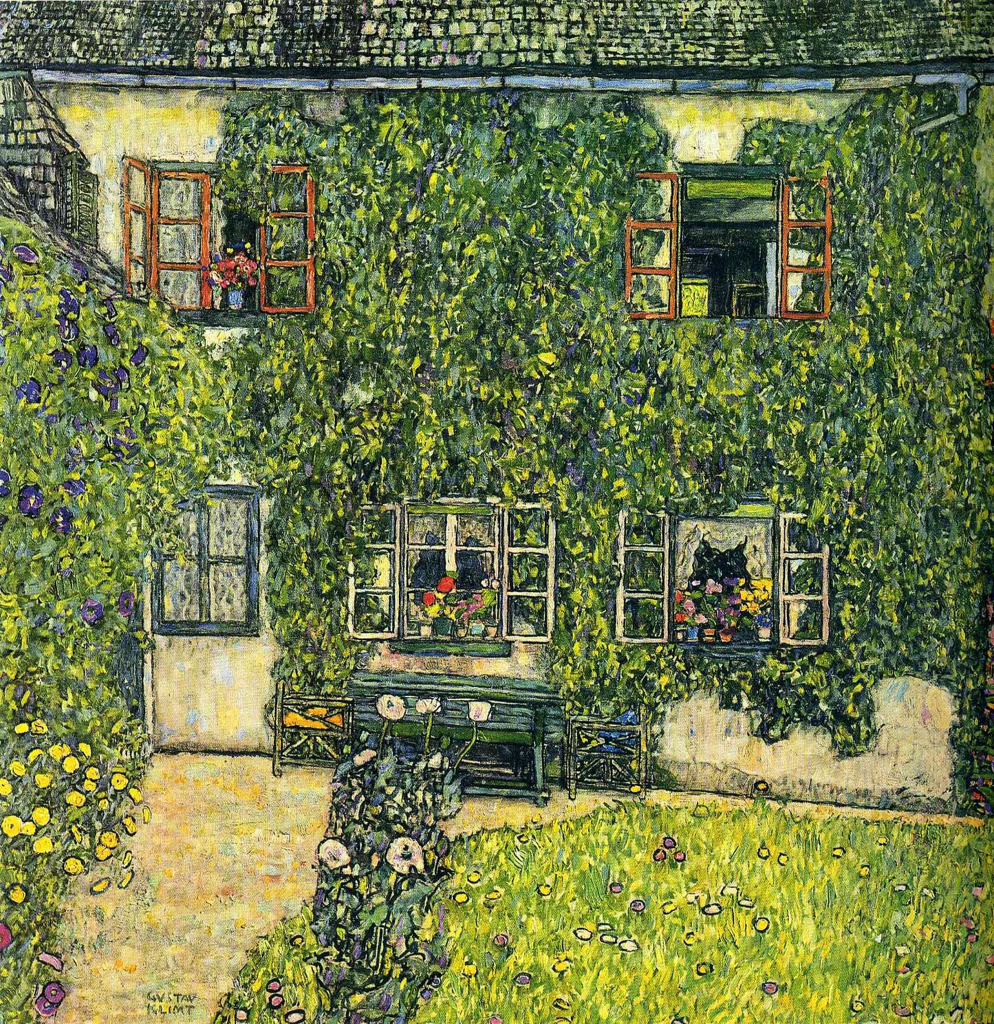 Gustav Klimt House of Guardaboschi - Hand Painted Oil Painting