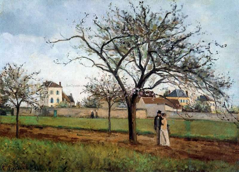 Camille Pissarro The House of Pere Gallien, Pontoise - Hand Painted Oil Painting
