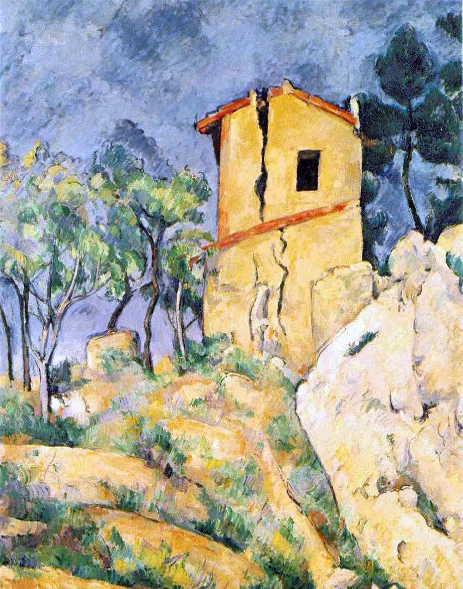 Paul Cezanne The House with Cracked Walls - Hand Painted Oil Painting