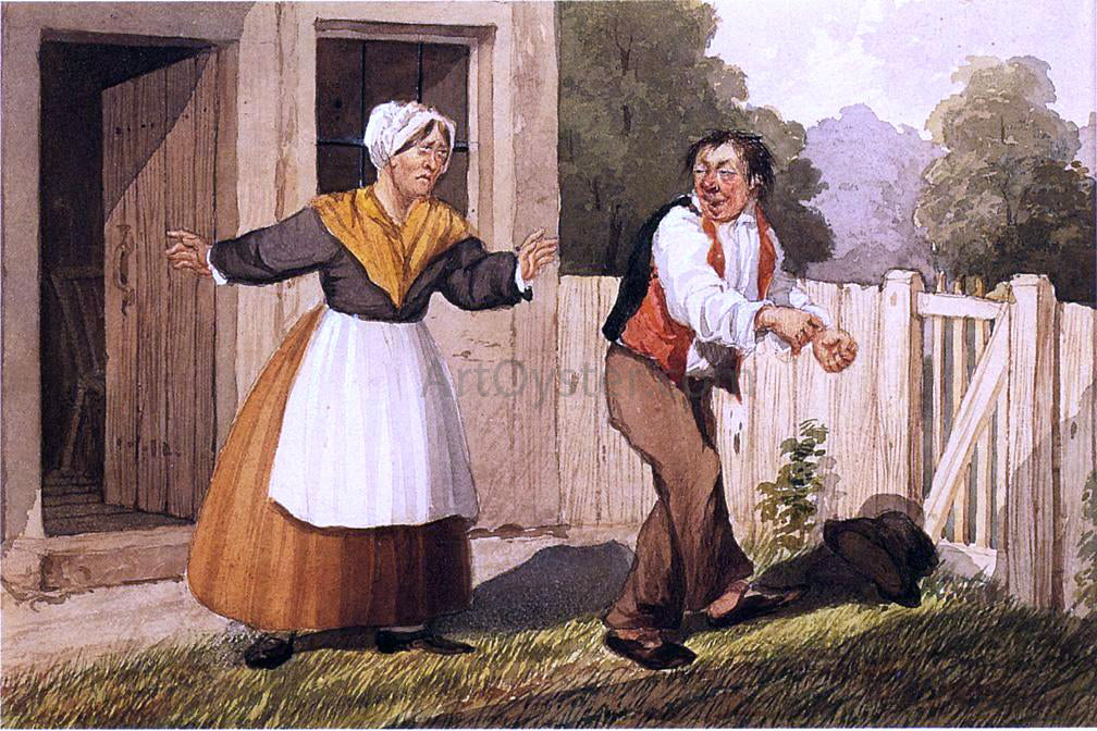 David Claypoole Johnston The Housewifes Burden - Hand Painted Oil Painting