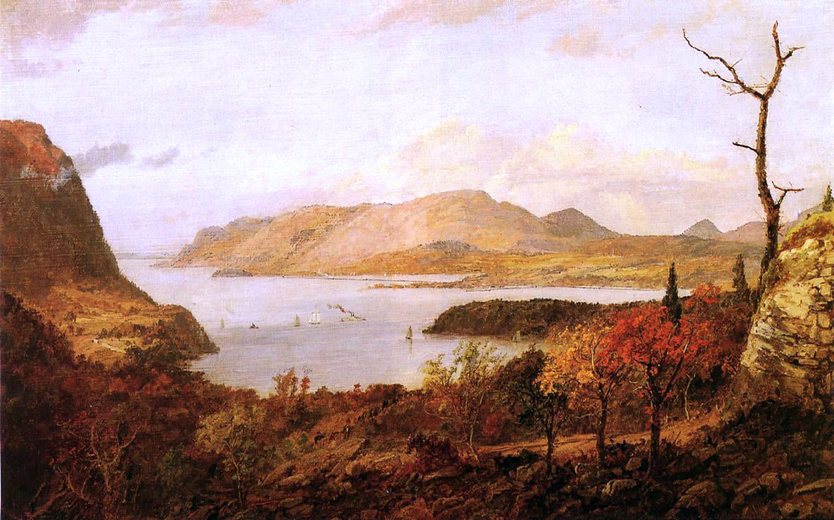 Jasper Francis Cropsey The Hudson River from Fort Putnam, near West Point - Hand Painted Oil Painting