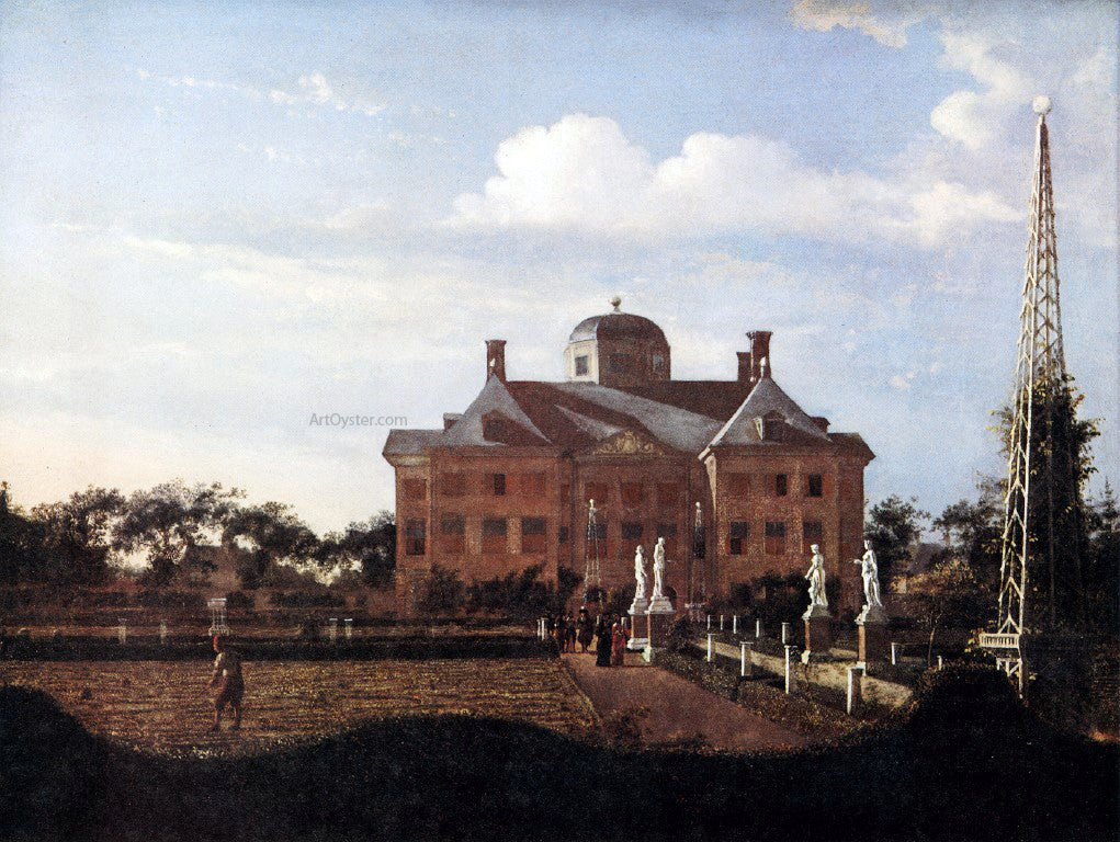 Jan Van der Heyden The Huis ten Bosch at The Hague - Hand Painted Oil Painting