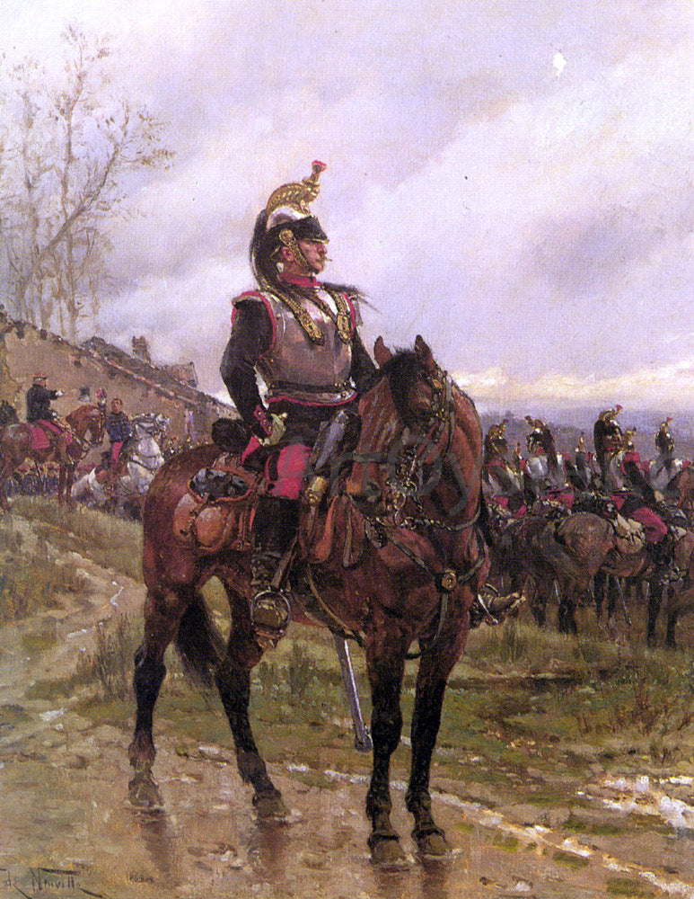 Alphonse De Neuville The Hussars - Hand Painted Oil Painting