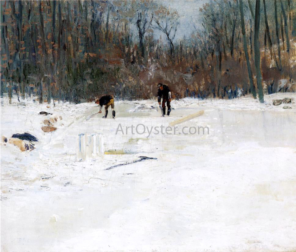 Julian Alden Weir The Ice Cutters - Hand Painted Oil Painting