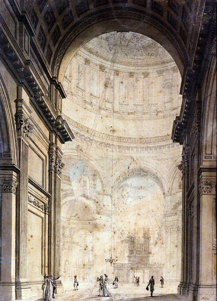  Junior Thomas Malton The Interior Of St Paul's Cathedral - Hand Painted Oil Painting