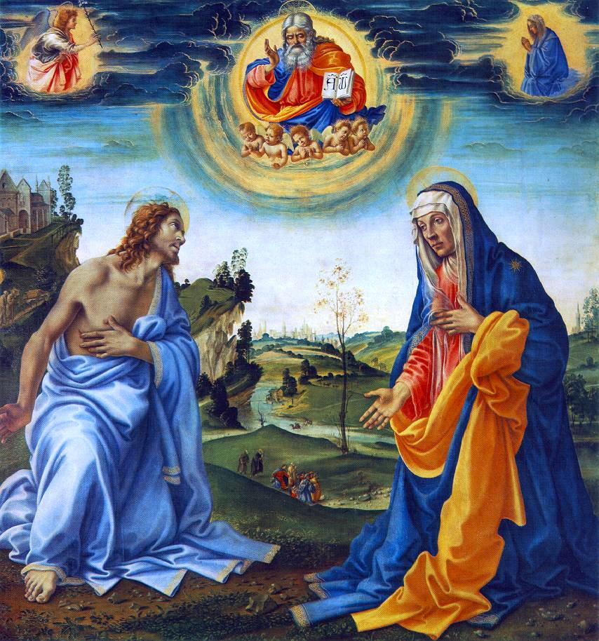  Filippino Lippi The Intervention of Christ and Mary - Hand Painted Oil Painting