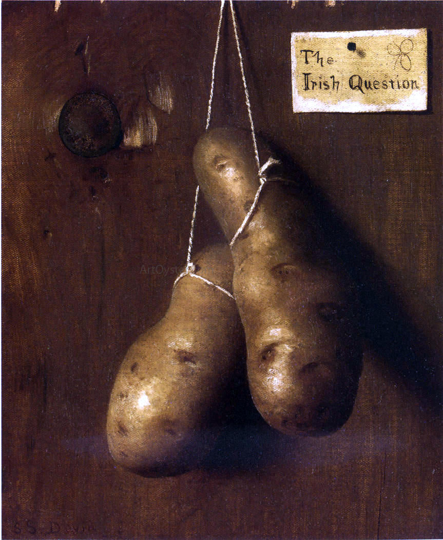 De Scott Evans The Irish Question - Hand Painted Oil Painting